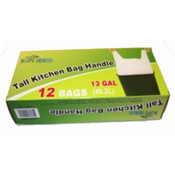 12Ct 13Gallon Trash Bags With Handles