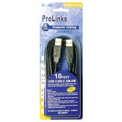 10 Feet USB 2.0 Cable Am/Am Gold Plated 2428+24Awg