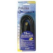 15 Feet USB 2.0 Cable Am/Am Gold Plated 2428+24Awg
