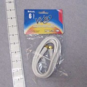 6 Foot White Co-Ax-Cable.