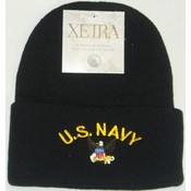 Navy Logo knit Hat
