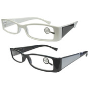 Reading Glasses with Interchangeable Temple Insert