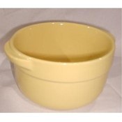 Yellow Ceramic Soup Bowl with handles