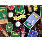 Golf Flat Wrapping Paper