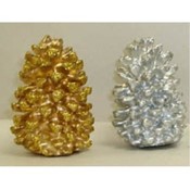 Metallic Pinecone Candle Assortment