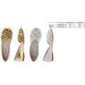 Womens Criss Cross Flat Shoe With Glitter Detail