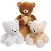 9" Sitting  Bears With Ribbon