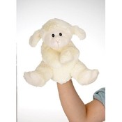 9" Lamb Hand Puppet With Squeeker