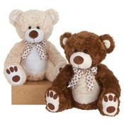 14" 2 Assorted Sitting Bean Bag Bears
