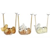 5.5" 3 Assorted Bears On a Hammock