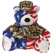 9.5" USA Flag Bear With " Air Force" Hat