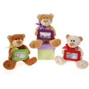 6.5" 3 Assorted Patched Bear With Gift Card