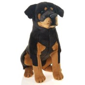 13" Sitting Plush Rottweiler Dog