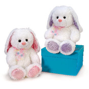 14" White Sitting Bunny