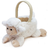 12.5" Plush Lamb Basket