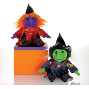 7" 2 Asst. Color Sitting Witches W/Sound