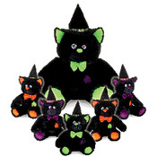 16" Black B/B Cuddle Cat