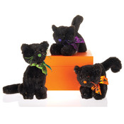 8" 3 Asst. Poses Halloween Cat