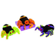 8.5" 3 Asst. Color Spiders, Orange, Green