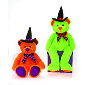 10.5" 3 Asst. Color Sitting Halloween Bears