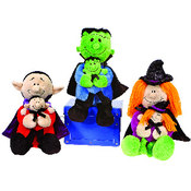14" 3 Asst. Color Halloween Characters