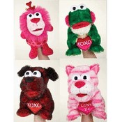 8" 4 Assorted Big Eyes Puppet With Love Songs