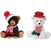 8" 2 Asst. Color Sitting Bears
