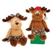 8.5" 2 Asst. Boy &amp; Girl  Christmas Moose