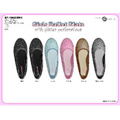 Girls Ballet Flats W/ Glitter Perforations