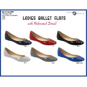 Ladies Ballet Flat W/Perforated Detail