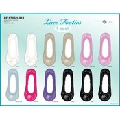 Ladies 1 Pack Lace Footies