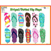 Ladies Striped / Dotted Flip Flops