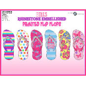 Girls Rhinestone Embellished Flip Flop