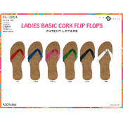 Ladies Basic Cork Flip Flop With Patent Uppers
