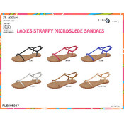 Ladies Strappy Microsuede Sandals