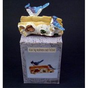 Polyresin Blue Jay Business Card Holder
