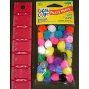 Kids Craft Colorful Fuzzy Pompons