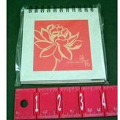 Spiral Bound Lotus Pattern Notepad