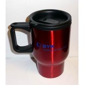 Imprinted Red 16 Oz. Stainless Steel Travel Mug