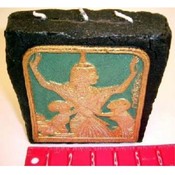 Stone-Look finish Queen with Servants Candle