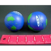 Imprinted Globe World Shaped Stress Reliever