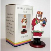 10 Inch Tall Polyresin African American Santa