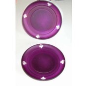 Decorative Glass Candle Holder Dish (3 Inch by 3")