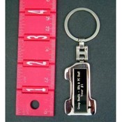 Imprinted Deluxe #1 Silver Keychain
