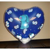 30" Plush Blue Dog Blow Up Inflatable