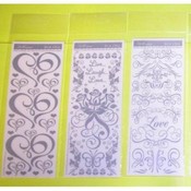 Miss Elizabeth Wedding Silver Rub-On Stickers