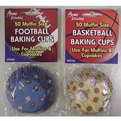 Basketball and Football Baking Cups Floor Display