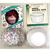 Floral and White Baking Cups Floor Display