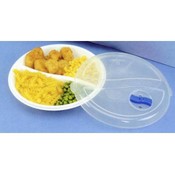9" Divided Microwave Dish &amp; Cover