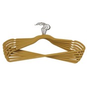 6 Pack Flocked Suit Hanger Camel(Case of 24)